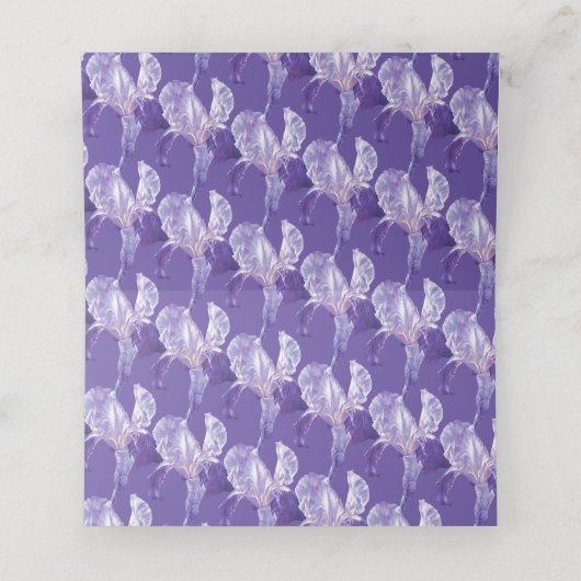 Paarse vlag iris waterverf gast plaats kaarten plaatskaartje (Binnenkant ongevouwen)