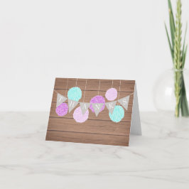 Paarse vlaggen in boeien - Hartelijk dank Bedankkaart