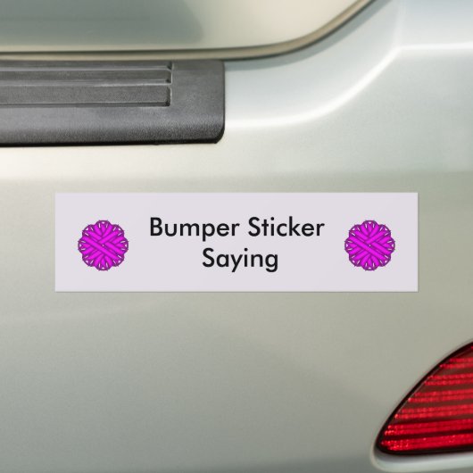 Paarse vlakke lint door Kenneth Yoncich Bumpersticker (Op auto)