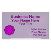 Paarse vlakke lint door Kenneth Yoncich Magnetisch Visitekaartje (Voorkant)