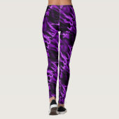 Paarse vlam en zwarte Leggings (Achterkant)