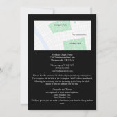 Paarse vlammen Rozen Gothic Wedding Invitation Kaart (Achterkant)