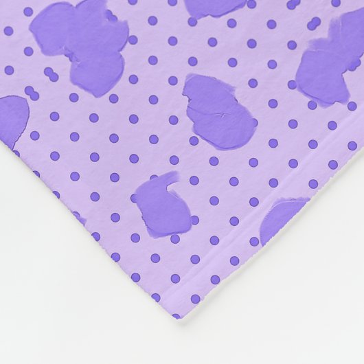 Paarse Vleece Blanket Fleece Deken (Hoek)