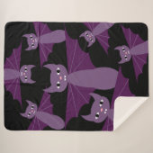 Paarse vleermuizen sherpa deken (Voorkant (horizontaal))