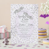 Paarse vleermuizen Spooky Schattige Baby shower Kaart