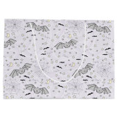 Paarse vleermuizen Spooky Schattige Genderneutraal Groot Cadeauzakje (Achterkant)