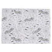 Paarse vleermuizen Spooky Schattige Genderneutraal Groot Cadeauzakje (Achterkant)