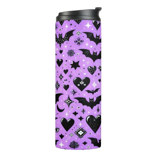 Paarse vleermuizen thermosbeker (Gedraaid links)