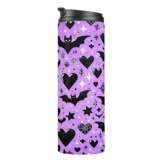 Paarse vleermuizen thermosbeker (Geroteerd rechts)