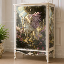 Paarse Vleugelige Witte Pegasus Keltische Steenkri Tissuepapier