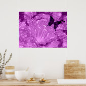 Paarse vleugels Poster (Keuken)