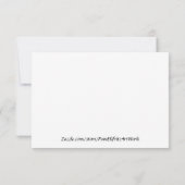 Paarse vliegende engel: gouden sterren zeggen lang bedankkaart (Achterkant)