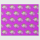 Paarse vliegende vliegwift cadeaupapier (Vlak)