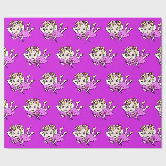 Paarse vliegende vliegwift cadeaupapier (Vlak)