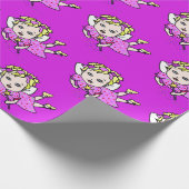 Paarse vliegende vliegwift cadeaupapier (Hoek)