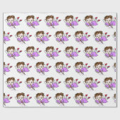 Paarse vliegende vliegwift cadeaupapier (Vlak)