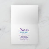 Paarse vliegende vlinder Heart Confetti Birthday (Binnen)