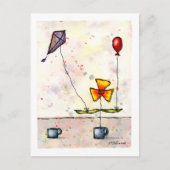 Paarse vlieger Briefkaart (Voorkant)