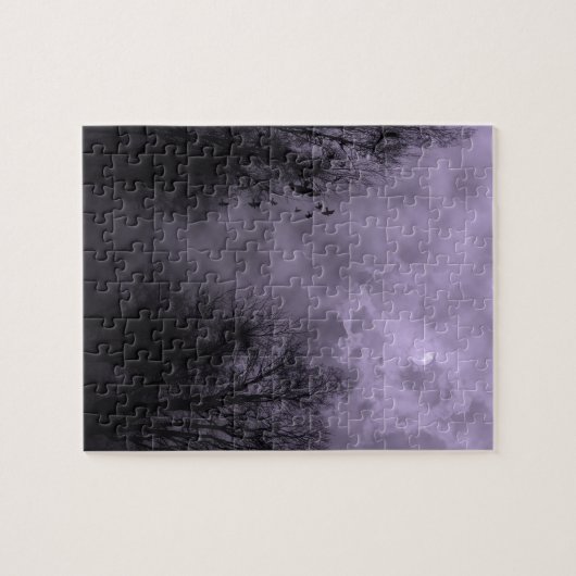 Paarse vlieger legpuzzel (Horizontaal)