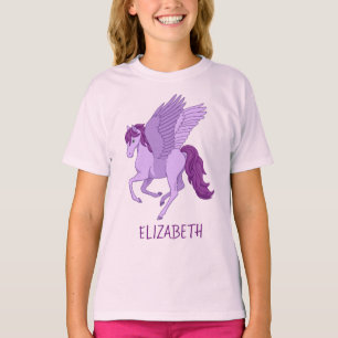 Paarse vliegpaard Pegasus T-shirt