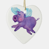 Paarse vliegpik keramisch ornament (Rechts)