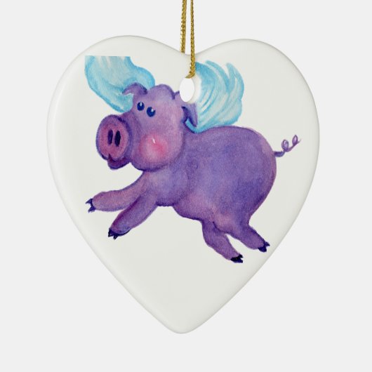 Paarse vliegpik keramisch ornament (Rechts)