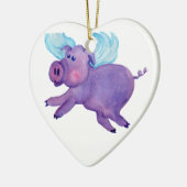 Paarse vliegpik keramisch ornament (Links)