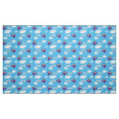 Paarse Vliegtuig Teddy Bear Pilot Custom Stof (Fat Quarter)