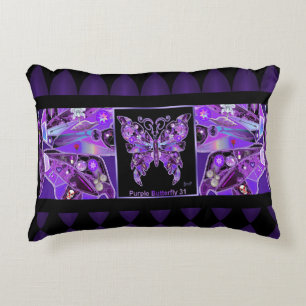 Paarse vlinder 31 Accent Pillow Kussen