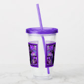 Paarse Vlinder 31 Acryl Tumbler Acryl Drinkbeker (Links)