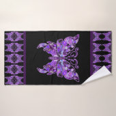 Paarse vlinder 31 badhanddoek (Badhanddoek)