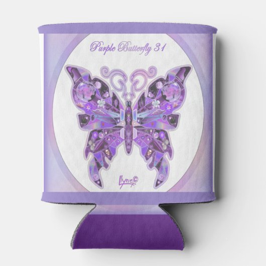 Paarse vlinder 31 blikjeskoeler (Achterkant)