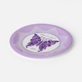 Paarse vlinder 31 Borden van papier Papieren Bordje (Gekanteld)
