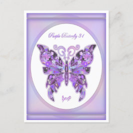 Paarse vlinder 31 Briefkaart