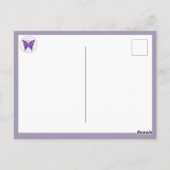 Paarse vlinder 31 Briefkaart (Achterkant)