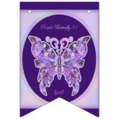 Paarse vlinder 31 Bunting Flags Vlaggetjes (Eerste vlag)