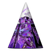 Paarse vlinder 31 feesthoedjes (Links)