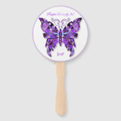 Paarse vlinder 31 handwaaier (Achterkant)