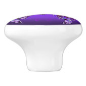 Paarse vlinder 31 keramische knop (Zijkant)