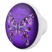 Paarse vlinder 31 keramische knop (Rechts)
