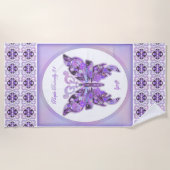 Paarse vlinder 31 keukenhanddoek strandlaken (Voorkant)