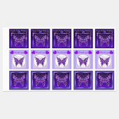 Paarse vlinder 31 labels (Vel)