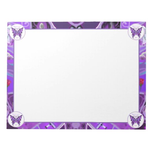 paarse vlinder 31 notitieblok (Voorkant)