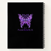 Paarse vlinder 31 Notitieboek (Achterkant)