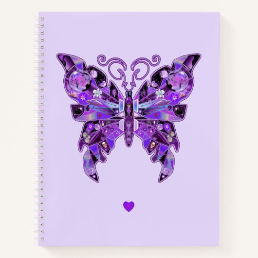Paarse vlinder 31 Notitieboek (Voorkant)