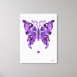 Paarse vlinder 31 Notitieboek Canvas Afdruk