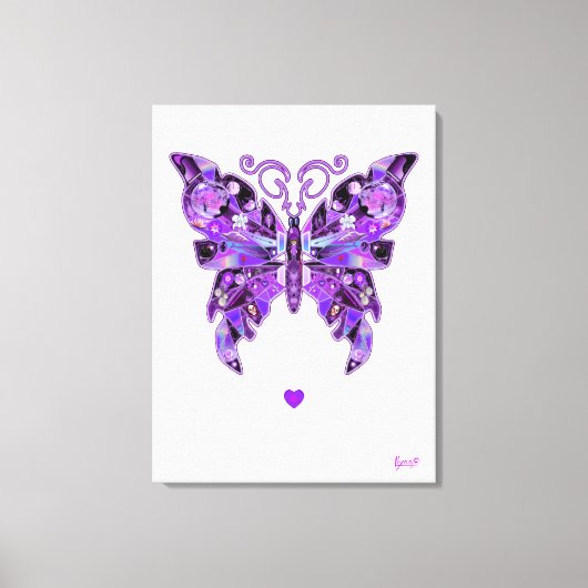 Paarse vlinder 31 Notitieboek Canvas Afdruk (Voorkant)