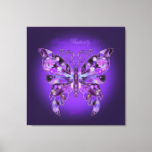 Paarse vlinder 31 Notitieboek Canvas Afdruk (Voorkant)