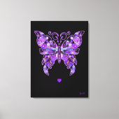 Paarse vlinder 31 Notitieboek Canvas Afdruk (Voorkant)