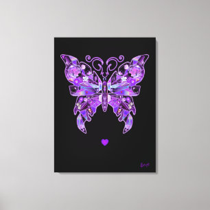 Paarse vlinder 31 Notitieboek Canvas Afdruk